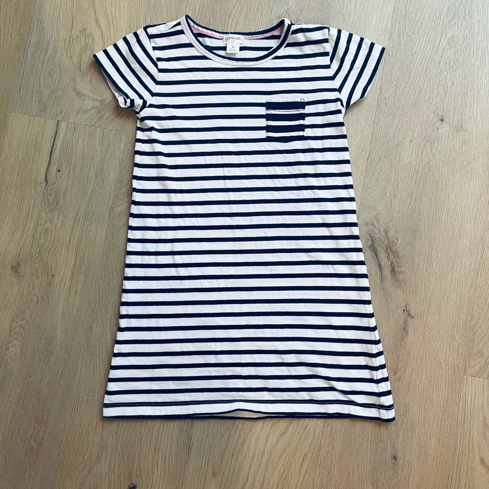 Girl’s Jcrew Crewcuts, Navy & White Dress, Size 6